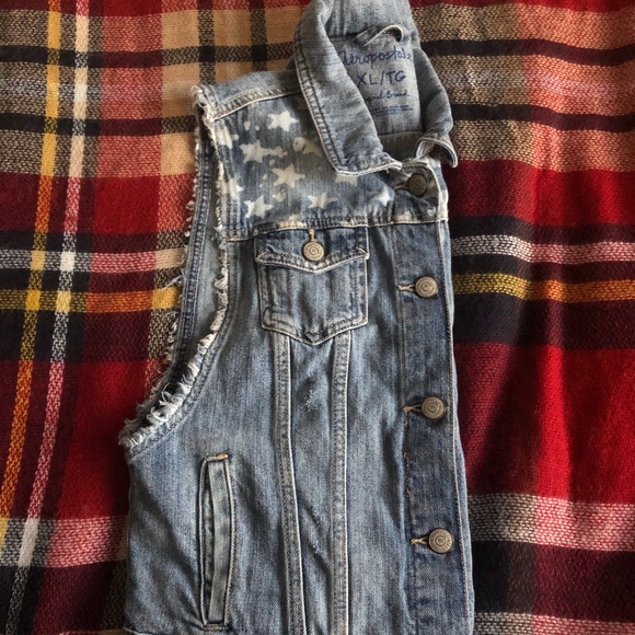 Distressed Jean Vest - Picture 2 of 2
